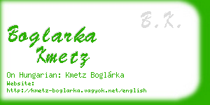 boglarka kmetz business card