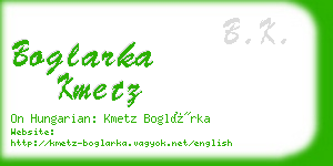 boglarka kmetz business card